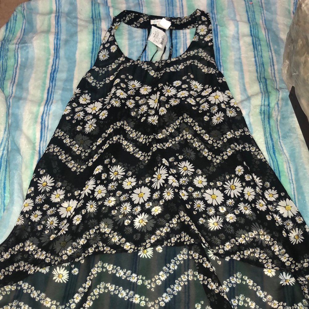 Daisy Pattern, Sheer Throw- Over/ Tank Top
